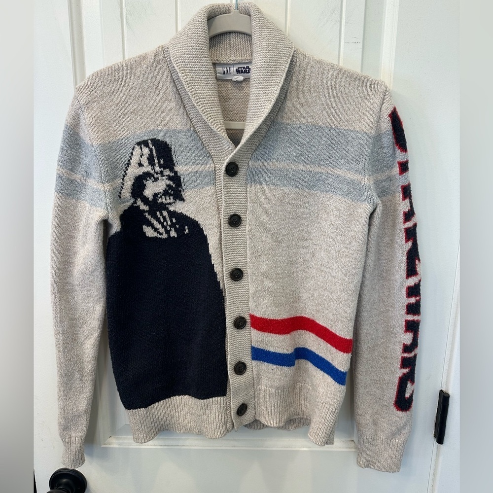 Gap Kids Star Wars Darth Vader Wool Blend Shawl Cardigan XL